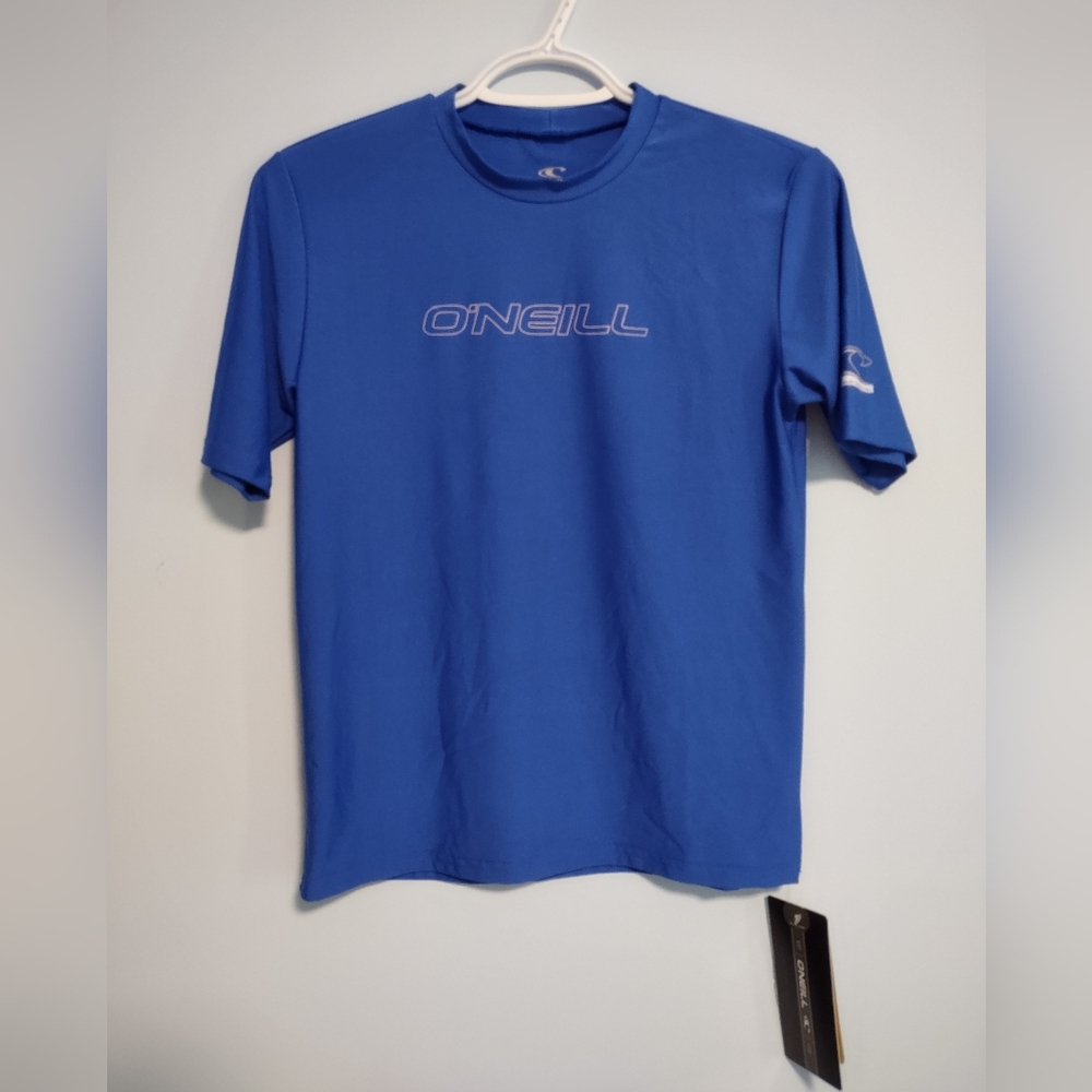 O'NEILL BASIC SKINS UPF 50+ UV PROTECTION SHORT SLEEVE SUN SHIRT BLUE Size 12